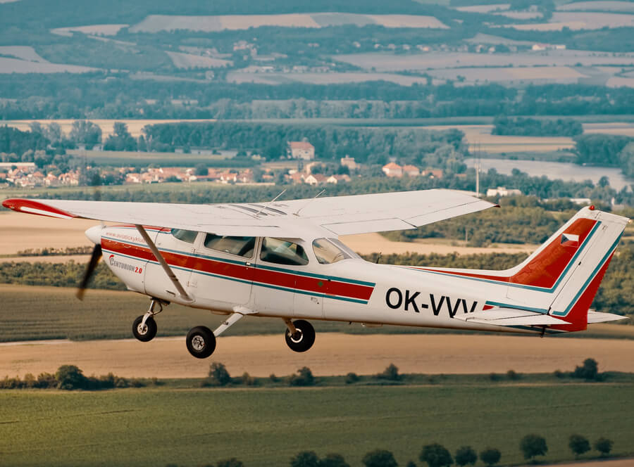 Fotolet s letadlem Cessna 172 pro 3 v Plzni