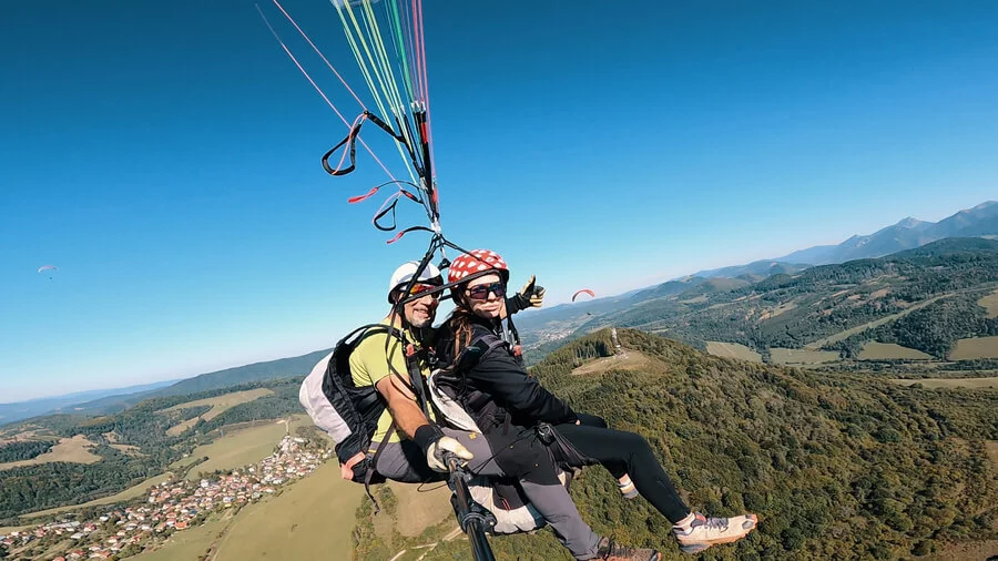 Paragliding – tandemový let Exclusive s videozáznamem