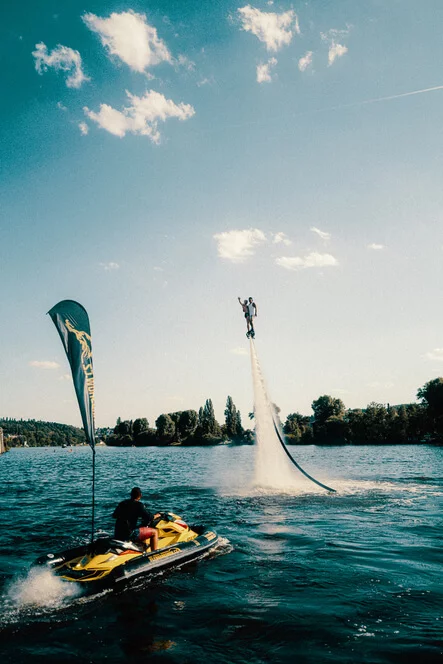 Tandemový flyboarding s mistrem ČR