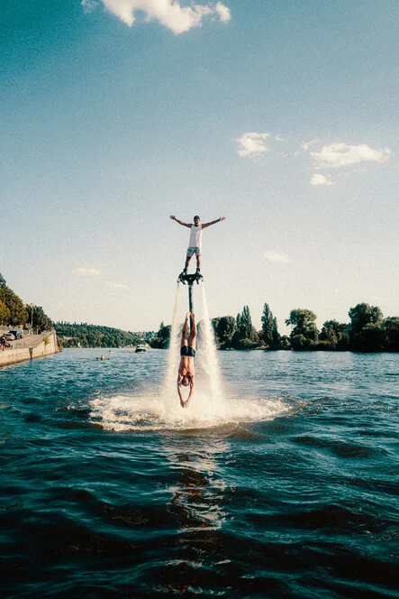 Tandemový flyboarding s mistrem ČR