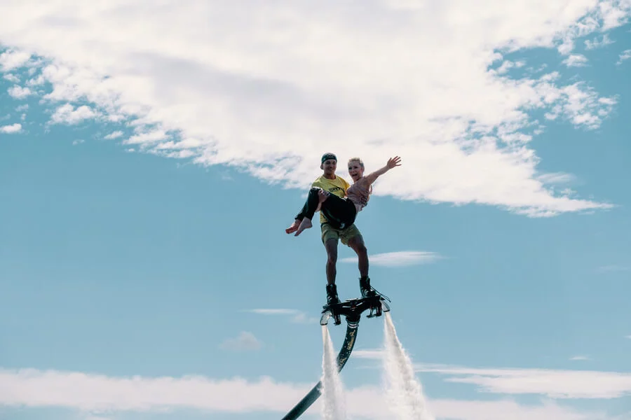 Tandemový flyboarding s mistrem ČR