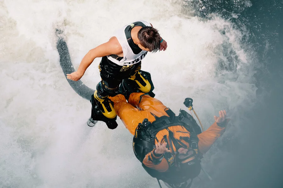 Tandemový flyboarding s mistrem ČR