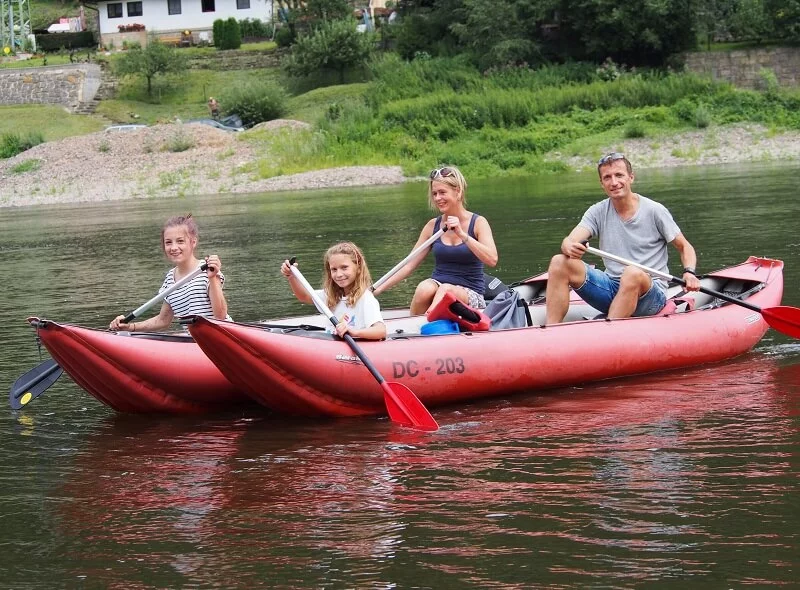 Na raftu a E-kole do Bad Schandau