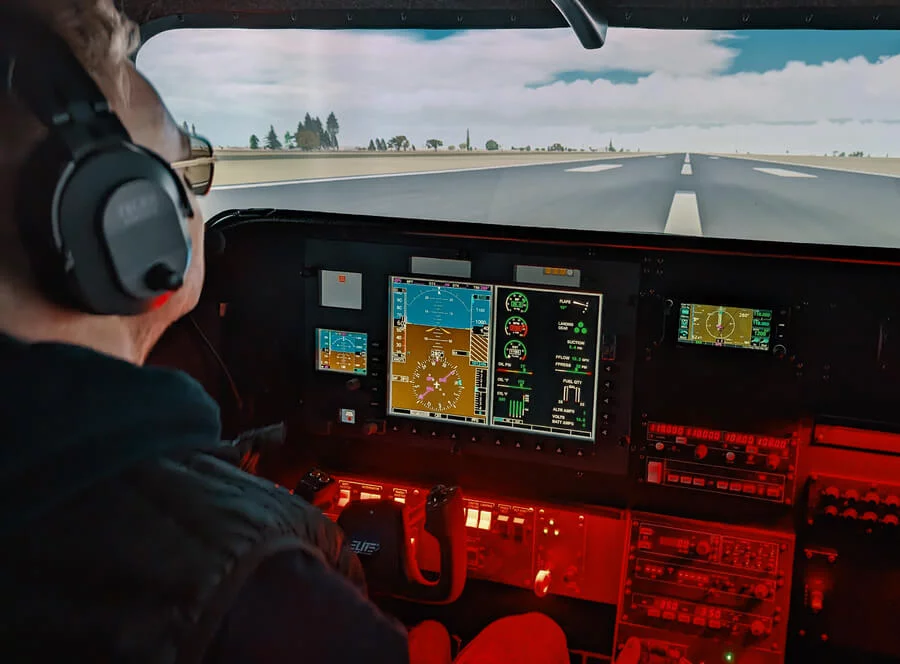 Let na certifikovaném letovém simulátoru FNPT II