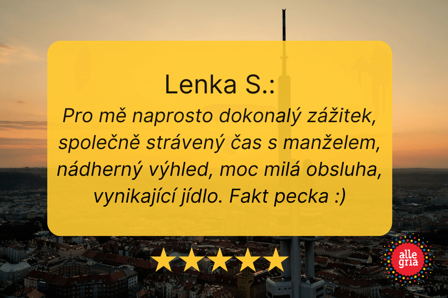 Degustační menu v Žižkovské věži - restaurace Oblaca